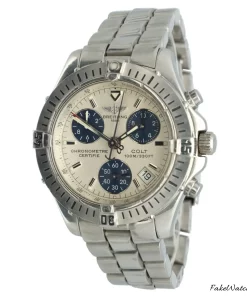 Alternative view of Breitling Colt Chronograph A73350 Quartz 38mm Unisex Replica Watch - Silver Dial, Steel Case