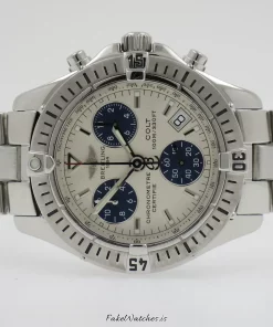 Alternative view of Breitling Colt Chronograph A73350 Quartz 38mm Unisex Replica Watch - Silver Dial, Steel Case