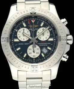 Breitling Colt Chronograph A73388 Quartz 44mm Unisex Replica Watch - Blue Dial, Steel Case