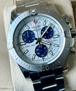 Breitling Colt Chronograph A7338811/G790-173A Quartz 45mm Unisex Replica Watch - White Dial, Steel Case