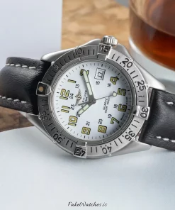 Alternative view of Breitling Colt Quartz A57035 Quartz 38mm Unisex Replica Watch - White Dial, Steel Case