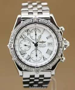 Breitling Crosswind Racing A13055 Automatic 43mm Unisex Replica Watch - Silver Dial, Steel Case