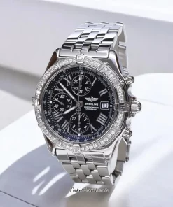 Breitling Crosswind Racing A13355 Automatic 43mm Unisex Replica Watch - Black Dial, Steel Case