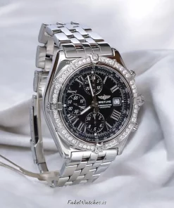 Alternative view of Breitling Crosswind Racing A13355 Automatic 43mm Unisex Replica Watch - Black Dial, Steel Case