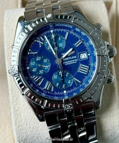 Breitling Crosswind Racing A13355 Automatic 43mm Unisex Replica Watch - Blue Dial, Steel Case