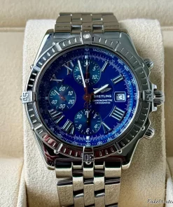 Alternative view of Breitling Crosswind Racing A13355 Automatic 43mm Unisex Replica Watch - Blue Dial, Steel Case