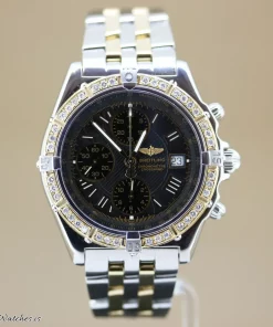 Breitling Crosswind Racing D13355 Automatic 43mm Unisex Replica Watch - Black Dial, Steel Case