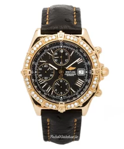 Alternative view of Breitling Crosswind Racing K13055 Automatic 43mm Unisex Replica Watch - Black Dial, Yellow Gold Case