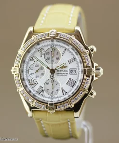 Alternative view of Breitling Crosswind Racing K13055 Automatic 43mm Unisex Replica Watch - Silver Dial, Yellow Gold Case
