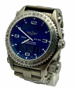 Alternative view of Breitling Emergency E56121.1 Quartz 43mm Unisex Replica Watch - Blue Dial, Titanium Case