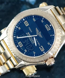 Breitling Emergency K56121.1 Quartz 43mm Unisex Replica Watch - Black Dial, Yellow Gold Case
