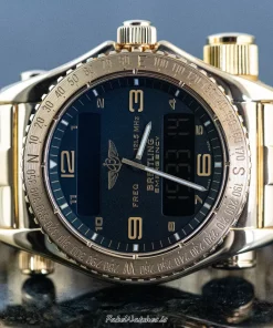 Alternative view of Breitling Emergency K56121.1 Quartz 43mm Unisex Replica Watch - Black Dial, Yellow Gold Case