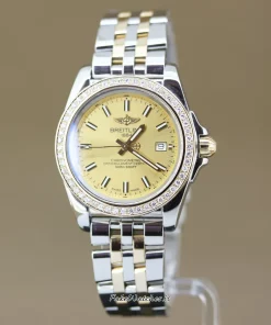 Alternative view of Breitling Galactic 32 C7133012/A802/164S Quartz 32mm Female Replica Watch - Champagne Dial, Steel Case