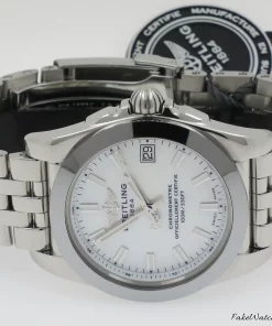 Alternative view of Breitling Galactic 36 W7433012/A779/376A Quartz 36mm Female Replica Watch - Pearl Dial, Steel Case