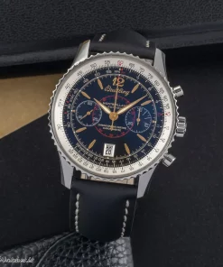 Breitling Montbrillant A48330 Manual winding 43mm Unisex Replica Watch - Black Dial, Steel Case