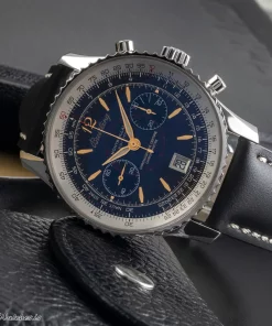Alternative view of Breitling Montbrillant A48330 Manual winding 43mm Unisex Replica Watch - Black Dial, Steel Case