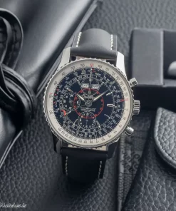 Breitling Montbrillant Datora A21330 Automatic 43mm Unisex Replica Watch - Black Dial, Steel Case