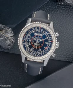 Breitling Montbrillant Datora A21330 Automatic 43mm Unisex Replica Watch - Black Dial, Steel Case