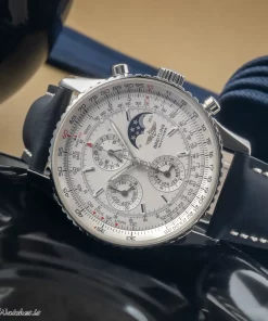 Alternative view of Breitling Montbrillant Olympus A19340 Automatic 43mm Unisex Replica Watch - White Dial, Steel Case