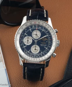 Breitling Montbrillant Olympus A19340 Automatic 43mm Unisex Replica Watch - Black Dial, Steel Case