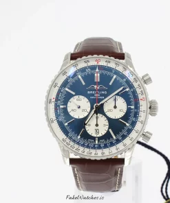 Breitling Navitimer 01 (46mm) AB0137211C1P1 Automatic 46mm Unisex Replica Watch - Blue Dial, Steel Case