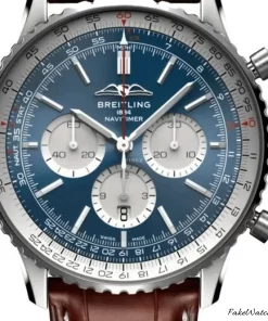 Breitling Navitimer 01 (46mm) AB0137211C1P1 Automatic 46mm Unisex Replica Watch - Blue Dial, Steel Case