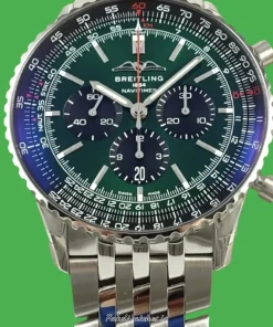 Breitling Navitimer 01 (46mm) AB0137241L1A1 Automatic 46mm Male Replica Watch - Green Dial, Steel Case
