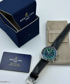 Alternative view of Breitling Navitimer 01 (46mm) AB0137241L1P1 Automatic 46mm Unisex Replica Watch - Green Dial, Steel Case