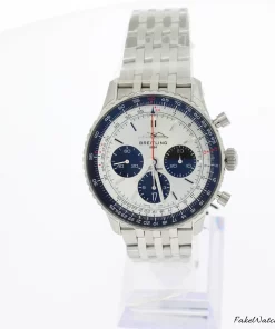 Breitling Navitimer 1 B01 Chronograph AB0138241G1A1 Automatic 43mm Unisex Replica Watch - Silver Dial, Steel Case