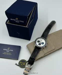 Alternative view of Breitling Navitimer 1 B01 Chronograph AB0138241G1P1 Automatic 43mm Unisex Replica Watch - Silver Dial, Steel Case