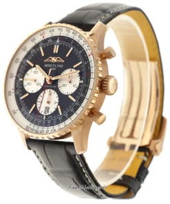 Alternative view of Breitling Navitimer 1 B01 Chronograph RB0138 Automatic 43mm Unisex Replica Watch - Black Dial, Red Gold Case