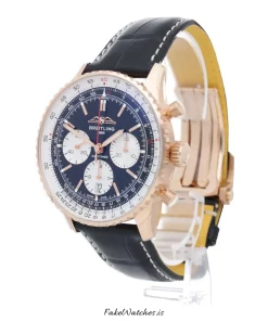 Alternative view of Breitling Navitimer 1 B01 Chronograph RB0138211B1P1 Automatic 43mm Unisex Replica Watch - Black Dial, Red Gold Case