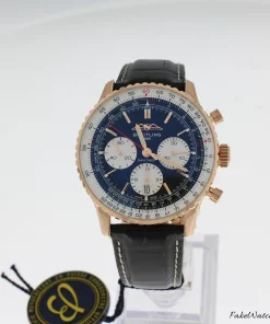 Breitling Navitimer 1 B01 Chronograph RB0138211B1P1 Automatic 43mm Unisex Replica Watch - Black Dial, Red Gold Case