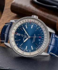 Alternative view of Breitling Navitimer A17325211C1P1 Automatic 38mm Unisex Replica Watch - Blue Dial, Steel Case
