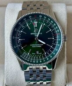 Alternative view of Breitling Navitimer A17326361L1A1 Automatic 41mm Unisex Replica Watch - Green Dial, Steel Case