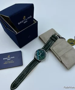 Alternative view of Breitling Navitimer A17326361L1P1 Automatic 41mm Unisex Replica Watch - Green Dial, Steel Case