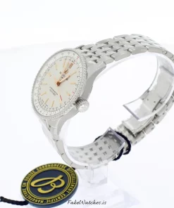 Alternative view of Breitling Navitimer A17327211G1A1 Automatic 36mm Female Replica Watch - White Dial, Steel Case
