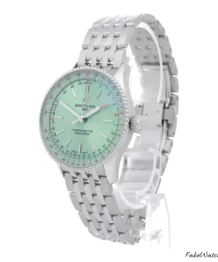 Alternative view of Breitling Navitimer A17327361L1A1 Automatic 36mm Unisex Replica Watch - Green Dial, Steel Case