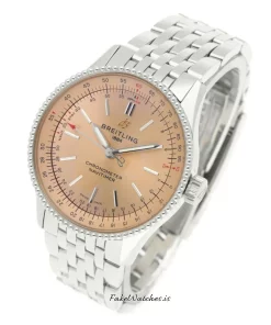 Alternative view of Breitling Navitimer A17395201K1A1 Automatic 35mm Female Replica Watch - Red Dial, Steel Case