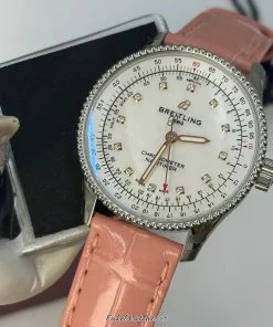 Breitling Navitimer A17395211A1P3 Automatic 35mm Female Replica Watch - Pearl Dial, Steel Case