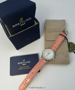 Alternative view of Breitling Navitimer A17395211A1P3 Automatic 35mm Female Replica Watch - Pearl Dial, Steel Case