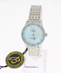 Breitling Navitimer A77320171C1A1 Quartz 32mm Female Replica Watch - Blue Dial, Steel Case