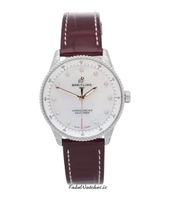 Breitling Navitimer A77320E61A2P2 Quartz 32mm Female Replica Watch - Pearl Dial, Steel Case