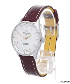 Alternative view of Breitling Navitimer A77320E61A2P2 Quartz 32mm Female Replica Watch - Pearl Dial, Steel Case