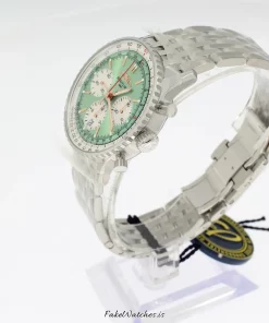 Alternative view of Breitling Navitimer AB0139211L1A1 Automatic 41mm Unisex Replica Watch - Green Dial, Steel Case