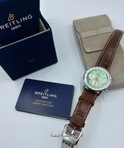 Alternative view of Breitling Navitimer AB0139211L1P1 Automatic 41mm Unisex Replica Watch - Green Dial, Steel Case