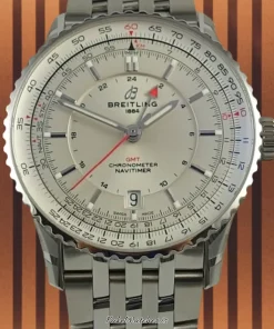 Breitling Navitimer GMT A32310211G1A1 Automatic 41mm Unisex Replica Watch - Silver Dial, Steel Case
