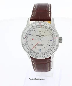 Breitling Navitimer GMT A32310211G1P1 Automatic 41mm Unisex Replica Watch - Silver Dial, Steel CaseMM
