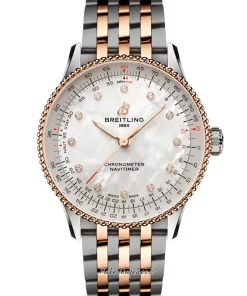 Breitling Navitimer U17327211A1U1 Automatic 36mm Unisex Replica Watch - Pearl Dial, Steel Case