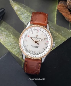 Breitling Navitimer U17395211A1P1 Automatic 35mm Female Replica Watch - White Dial, Steel Case